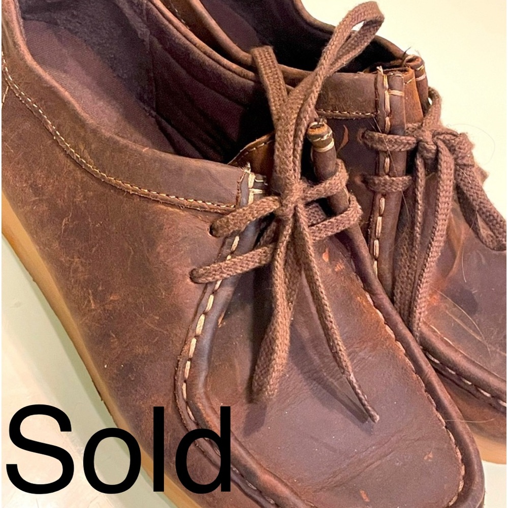 Clarks Collection Padmora Brown Leather Wallabees Shoes Women's 7